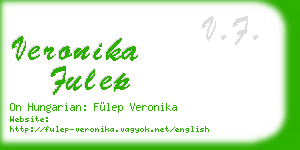 veronika fulep business card